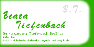 beata tiefenbach business card